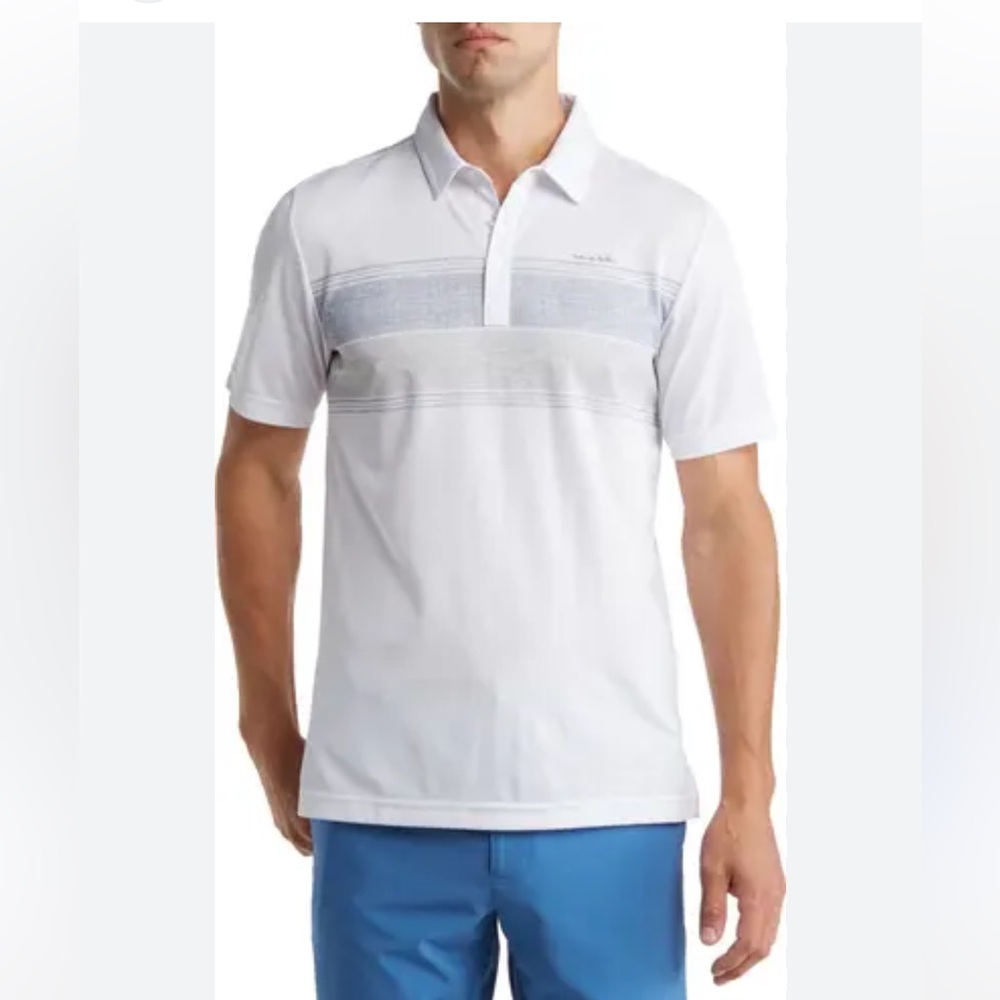 Travis Mathew Over the Fence Chest Stripe Golf Polo